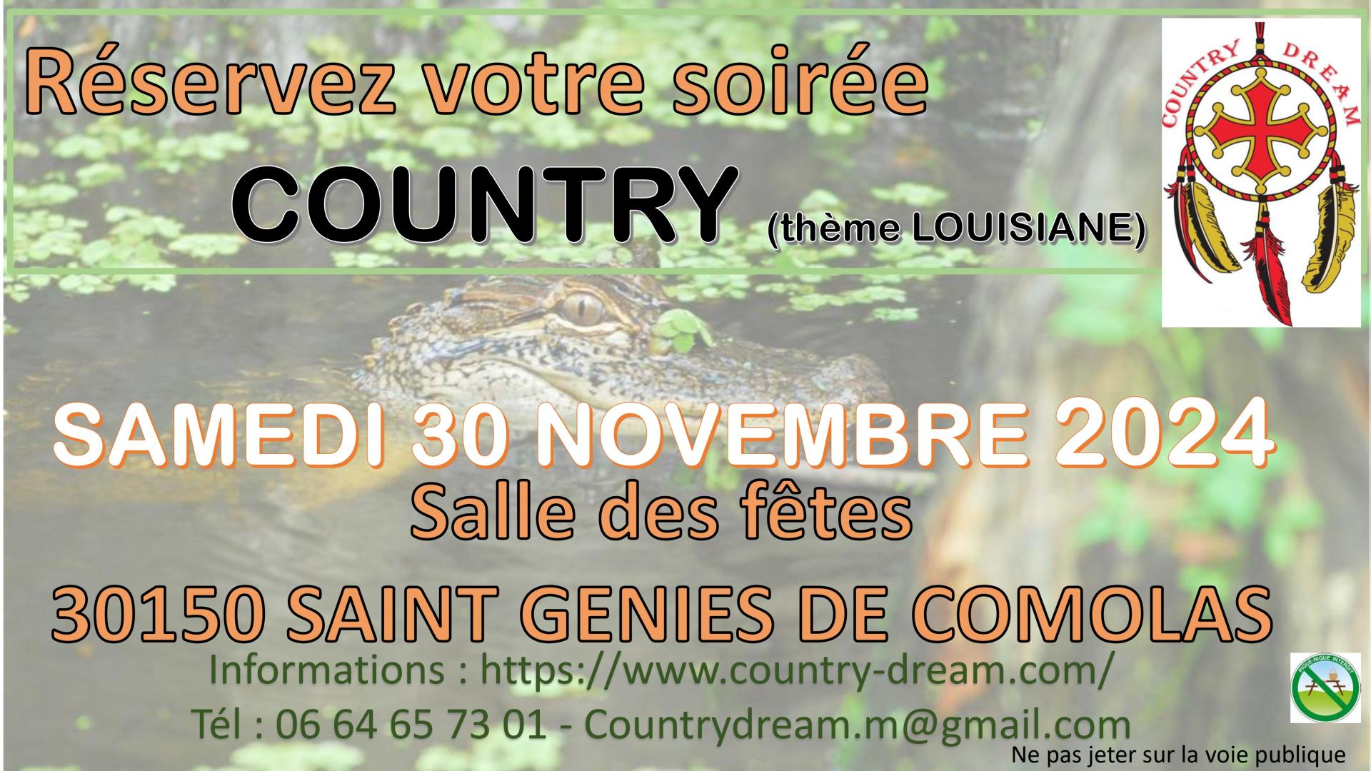 Affiche soiree country 2024